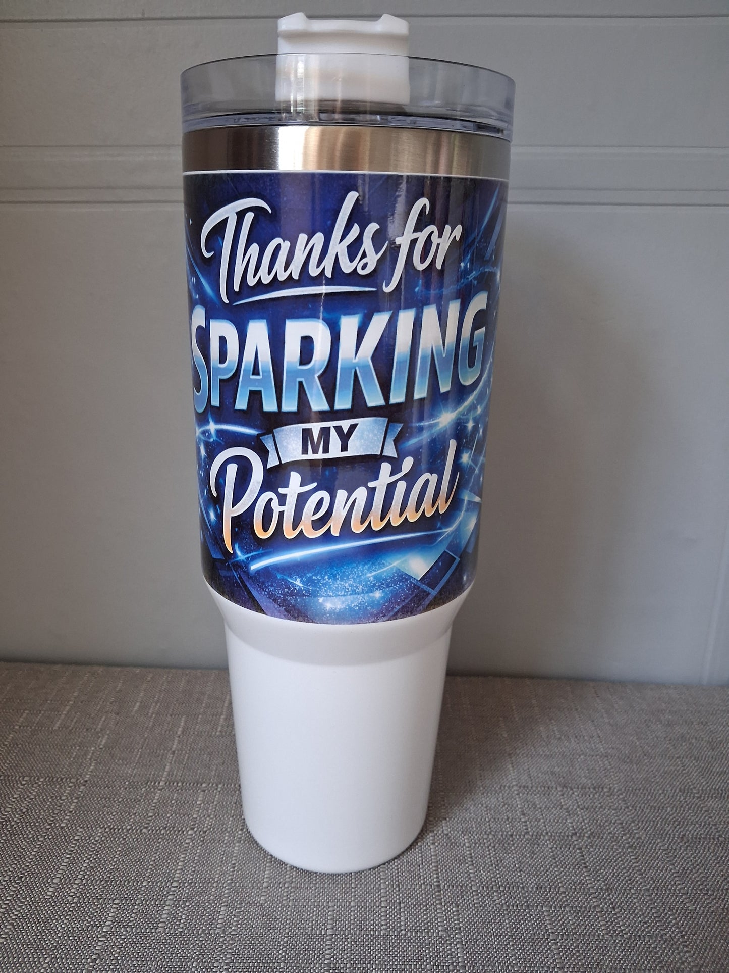 40oz Tumbler Mug with Handle & Straw