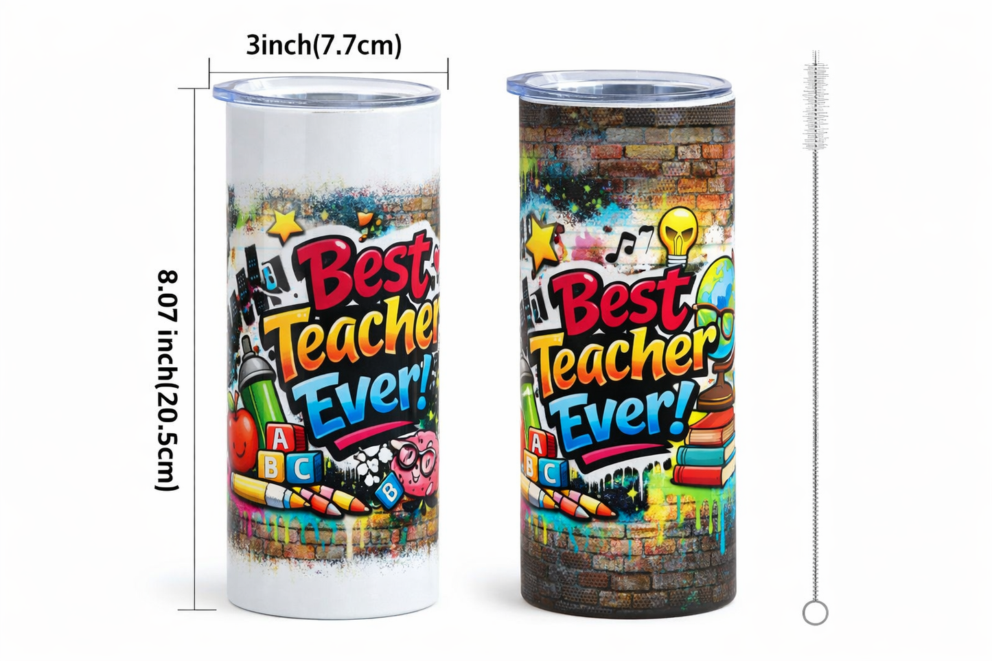 20oz Straight Tumbler with Straw