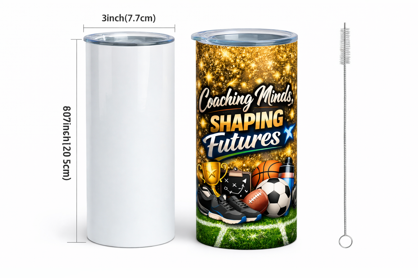 20oz Straight Tumbler with Straw