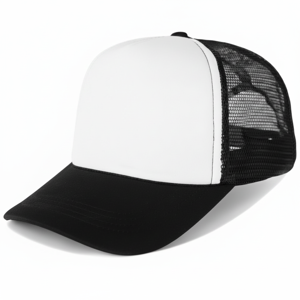 Black Two-Tone Cap - blank front