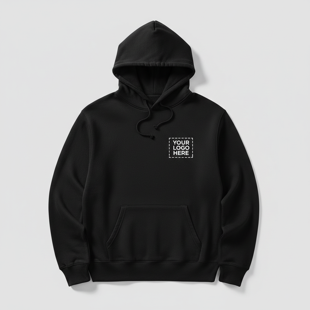 Classic Pullover Hoodie - Your Logo Here Side Chest