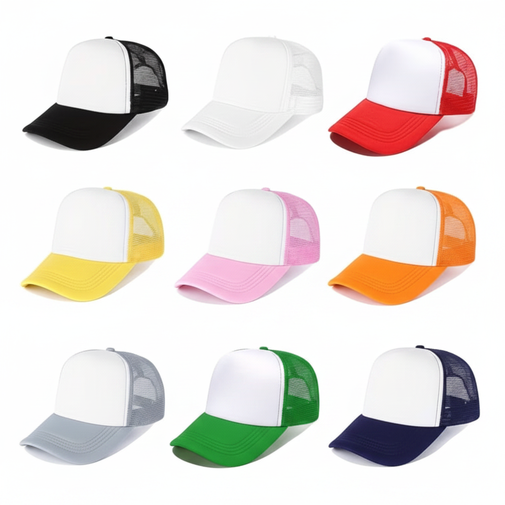 Two-Tone Mesh Cap - Multi Colour Options Cleaned Up